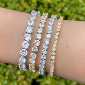 3, 4, 5, 6mm Diamond Tennis Bracelet | CZ Bracelet 220